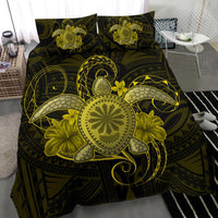 Hawaii Turtle Hibiscus Polynesian Bedding Set - Full Style - Yellow - Polynesian Pride