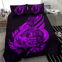 Polynesian Bedding Set - Yap Duvet Cover Set Father And Son Purple Purple - Polynesian Pride