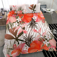 Polynesian Bedding Set - Hawaii Duvet Cover Set - Kanaka Maoli Vintage Floral - Polynesian Pride