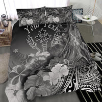 Kosrae Custom Personalised Bedding Set - Humpback Whale with Tropical Flowers (White) - Polynesian Pride