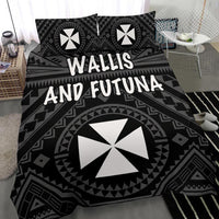 Wallis and Futuna Bedding Set - Wallis and Futuna Seal With Polynesian Tattoo Style - Polynesian Pride