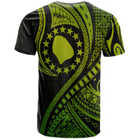 Atiu Cook Islands T Shirt Green Polynesian Wave Style LT9 - Polynesian Pride