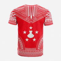 Austral Islands Custom T Shirt Austral Islands Flag Polynesian Chief Tattoo Red Version - Polynesian Pride