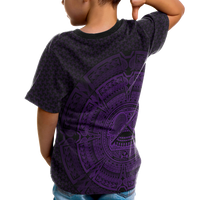 American Samoa Polynesian T Shirt Polynesian Circle (Purple) - Polynesian Pride