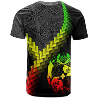 Tonga T Shirt Tonga Coat of Arms With Polynesian Tattoo Reggae - Polynesian Pride
