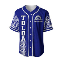 (Custom Personalised) TOLOA Baseball Jersey Tupou College Tonga Pattern LT13 - Polynesian Pride