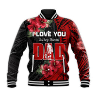 (Custom Personalised) Happy Fathers Day Baseball Jacket Polynesian Best Dad Ever LT13 - Polynesian Pride