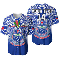 (Custom Text And Number) Samoa Rugby Baseball Jersey Manu Samoa 7s Ginger Blue Polynesian LT14 Blue - Polynesian Pride