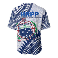 HRPP Samoa Baseball Jersey Samoan Coat Of Arms Polynesian Pattern LT14 - Polynesian Pride
