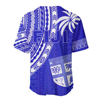 Fiji Rugby Sevens Baseball Jersey Fijian 7s Tapa Polynesian Blue Ver.02 LT13 - Polynesian Pride