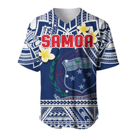 Samoa Baseball Jersey Samoan Plumeria Flowers Mix Polynesian Pattern LT14 - Polynesian Pride