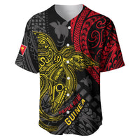 Papua New Guinea Baseball Jersey Raggiana Birds Of Paradise Happy 47th Independence Day LT13 Black - Polynesian Pride