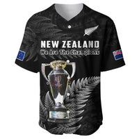 New Zealand 2022 Rugby Baseball Jersey Black Fern Proud Champions RWC LT14 Black - Polynesian Pride