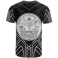Marshall T Shirt Marshall Seal Tribal Black Color Patterns - Polynesian Pride
