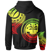 Federated States of Micronesia Zip Hoodie Federated States of Micronesia Tatau Reggae Patterns - Polynesian Pride
