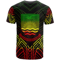 Kiribati T Shirt Kiribati Seal Tribal Reggae Color Patterns - Polynesian Pride