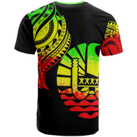 Tahiti T Shirt Tahiti Tatau Reggae Patterns With Coat of Arms - Polynesian Pride