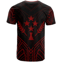 Kosrae State T Shirt Kosrae State Seal Tribal Red Color Patterns - Polynesian Pride