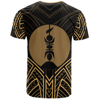 New Caledonia T Shirt New Caledonia Seal Tribal Gold Color - Polynesian Pride
