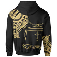 Tokelau Custom Hoodie Tokelau Tatau Gold Patterns - Polynesian Pride