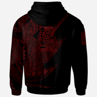 New Caledonia Hoodie Legends Are Born In Red Color - Polynesian Pride