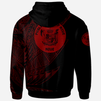 Niue Zip Hoodie Legends Are Born In Red Color - Polynesian Pride