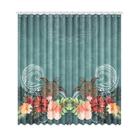 Window Curtain( Two Piece) Hibiscus Polynesian 1 One Size 50"x108"(Two Piece) - Polynesian Pride