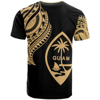 Guam Custom T Shirt Guam Tatau Gold Patterns - Polynesian Pride