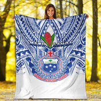 Samoa Rugby Premium Blanket Manu Samoa 7s Ginger White Polynesian LT14 - Polynesian Pride