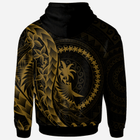 Chuuk Zip Hoodie Polynesian Pattern Style Gold Color - Polynesian Pride
