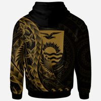Kiribati Zip Hoodie Custom Polynesian Pattern Style Gold Color - Polynesian Pride