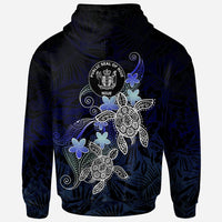 Niue Polynesian Hoodie Blue Turtle Couple - Polynesian Pride