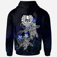 Tahiti Polynesian Hoodie Blue Turtle Couple - Polynesian Pride