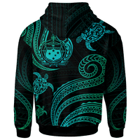 Samoa Custom Hoodie Polynesian Turtle With Pattern - Polynesian Pride