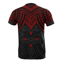 Chuuk Custom T Shirt Micronesian Pattern Red Armor Style - Polynesian Pride
