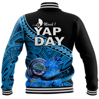 Yap State Day Baseball Jacket Yap Flag and FSM Seal LT9 - Polynesian Pride