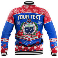(Custom Personalised) Samoa Tribal Polynesian Christmas Vibe Baseball Jacket LT9 - Polynesian Pride
