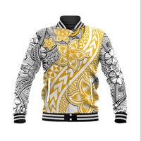 Traditional Polynesian Tribal Tattoo Retro Baseball Jacket Yellow LT9 Unisex Yellow - Polynesian Pride