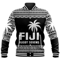 (Custom Text And Number) Fiji Rugby Sevens Baseball Jacket Simple Style LT9 Unisex Blue - Polynesian Pride