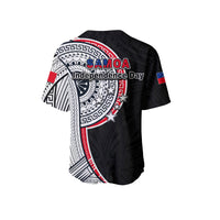 Samoa Independence Day Tribal Tattoo Baseball Jersey No.4 LT6 - Polynesian Pride