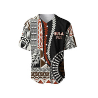 (Custom Personalised) Bula Fiji Basebal Jersey Masi Tapa Patterns Style LT6 - Polynesian Pride
