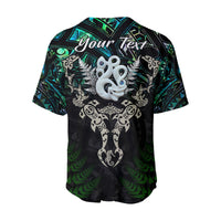 (Custom Personalised) Aotearoa Paua Shell Baseball Jersey Maori Manaia and Fish LT13 - Polynesian Pride
