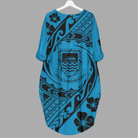 Tuvalu Batwing Pocket Dress - Tribal Tattoo Sleeve - Polynesian Pride