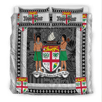 (Custom Personalised) Fiji Bedding Set White Style No.1 LT6 - Polynesian Pride