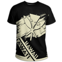 Hawaiian Map Kanaka Identifier T Shirt Brusch Style - Polynesian Pride