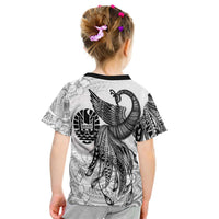Tahiti T Shirt Polynesian Phoenix Bird, Fairytales Bird Black - Polynesian Pride