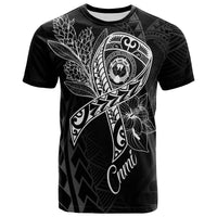 Northern Mariana Islands T Shirt Ribbon Polynesian Style Unisex Black - Polynesian Pride