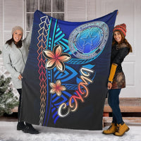 Northern Mariana Islands Premium Blanket - Vintage Tribal Mountain - Polynesian Pride
