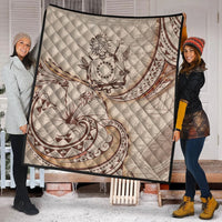 Cook Islands Premium Quilt - Hibiscus Flowers Vintage Style - Polynesian Pride