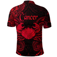 Cancer Zodiac Polynesian Polo Shirt Unique Style Red LT8 - Polynesian Pride